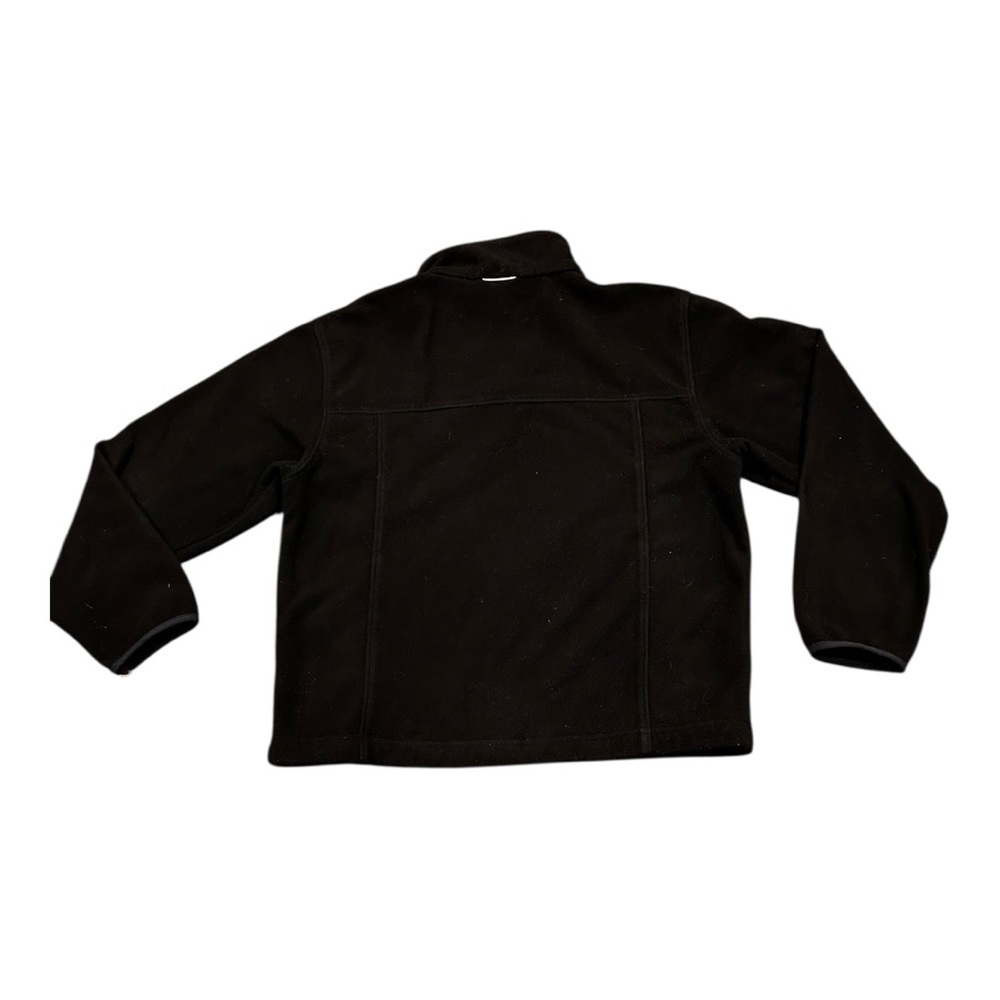 L.L. Bean Black Full-Zip Fleece Jacket with Red Trim - Picture 2 of 6